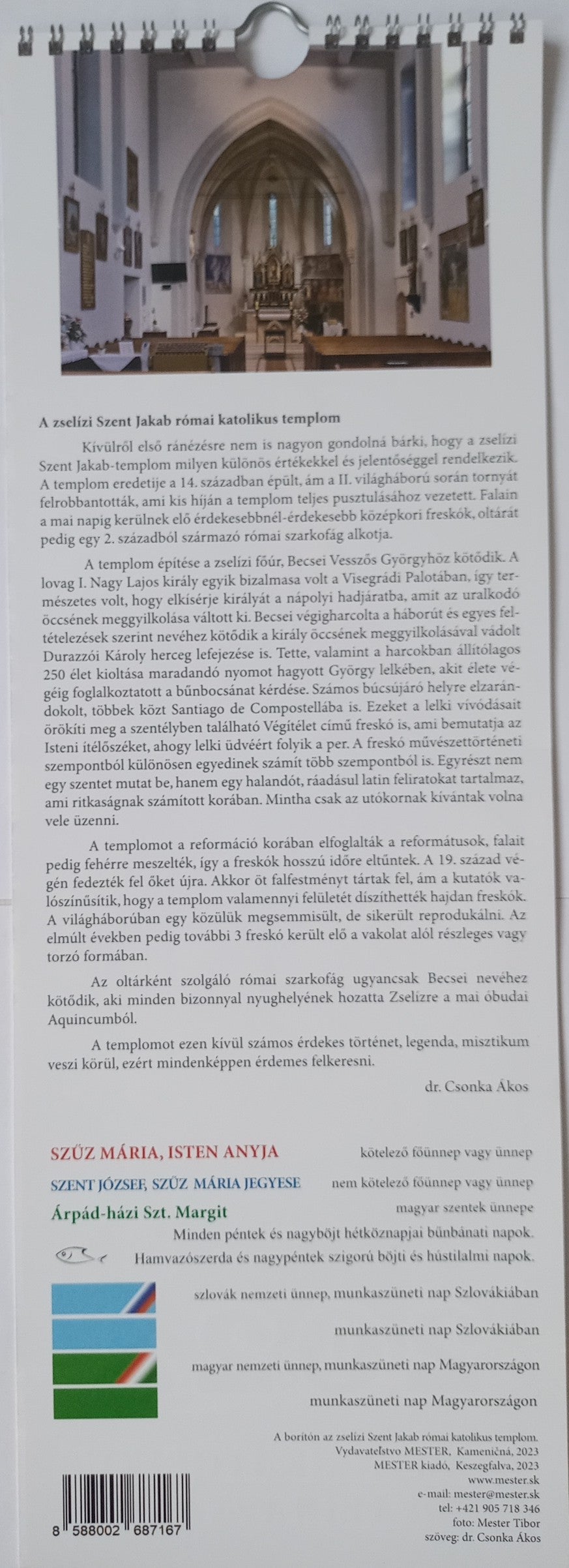 MAGYAR KATOLIKUS FALINAPTÁR 2024