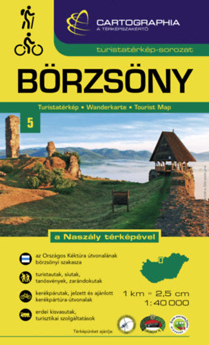 Börzsöny turistatérkép 1:40 000 - a Naszály térképével
