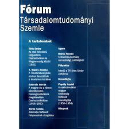 Fórum - Társadalomtudományi Szemle 2006/1.